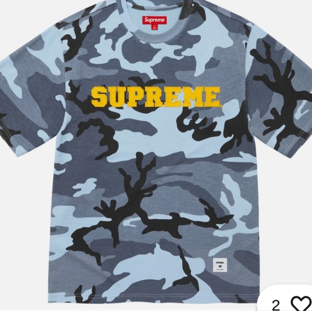 Supreme Blue and Black Camo Tee
